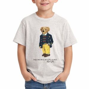Polo Ralph Lauren Polo Bear t-shirt in grey heather cotton Boys 10-12